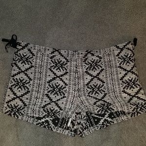 Cream Aztec Shorts